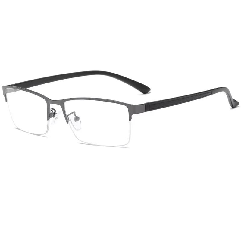 Steampunk Square Half Frame Prescription Glasses Anti Blue Rays Photochromic Optical Eyewear for Men Women
