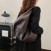 Big Black Shoulder Bags for Women Large Hobo Shopper Bag Solid Color Quality PU Leather Crossbody Handbag Lady Travel Tote Bag