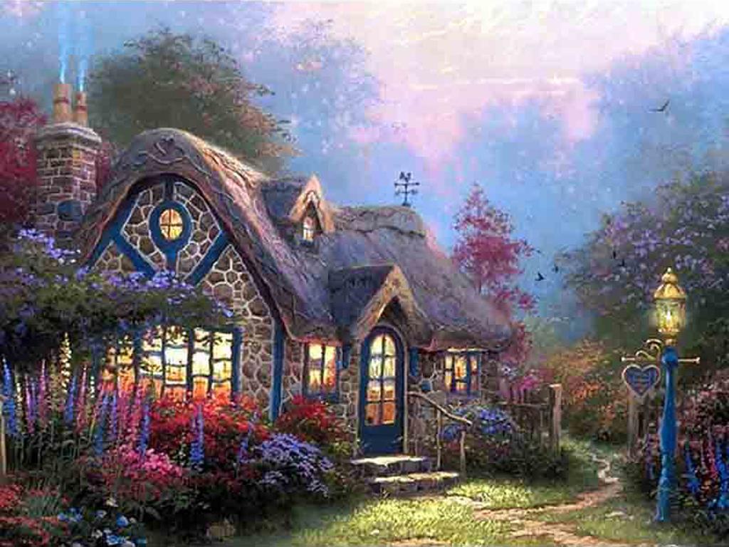 Diy Diamond Embroidery 5D Landscape Forest Hut Cross Stitch Riverside Path Round Diamond Painting Mosaic New Year Gift