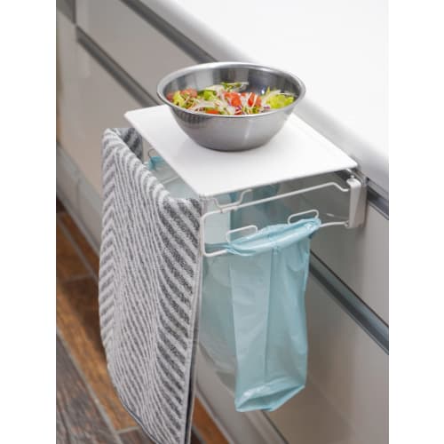 Wahei Phrases Auxiliary Table Foldable Garbage Bag Holder Dish Dish Rack Towel Rack Hook Type Kitchen Storage Float RG-0451