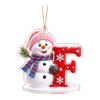 Christmas Snowman Letter 2D Acrylic Hanging Ornament for Holiday Tree Decor