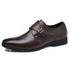 2025 New Designer Big Size Leather Shoes for Men Spring Autumn Solid Color Buckle Dress Shoes Male Fashion Casual Shoe Man