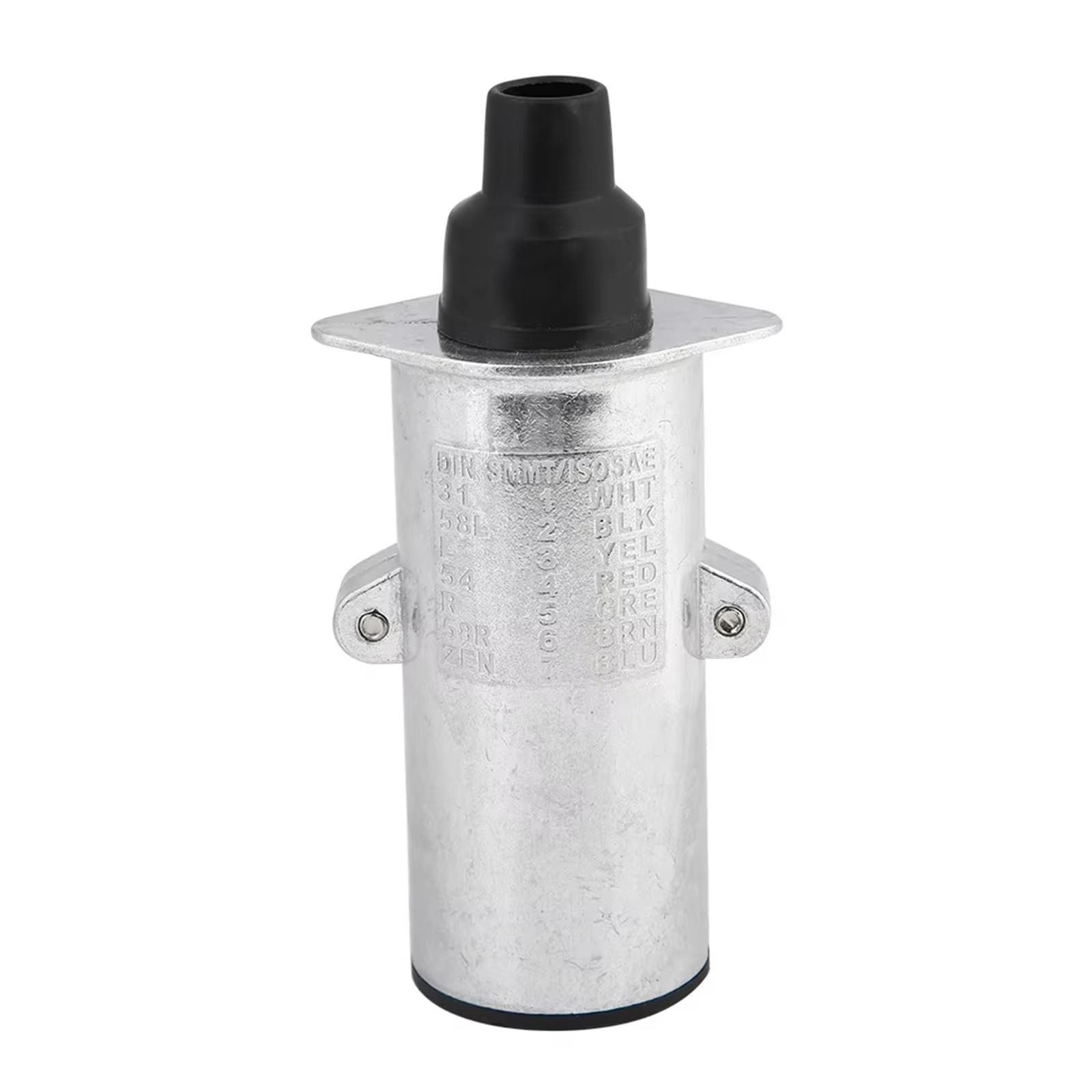 

High Grade Aluminum 24V 7 Pin Electrical Socket Overload Security Vehicle Adapter Ideal for Outdoor Vehicle & Trailer