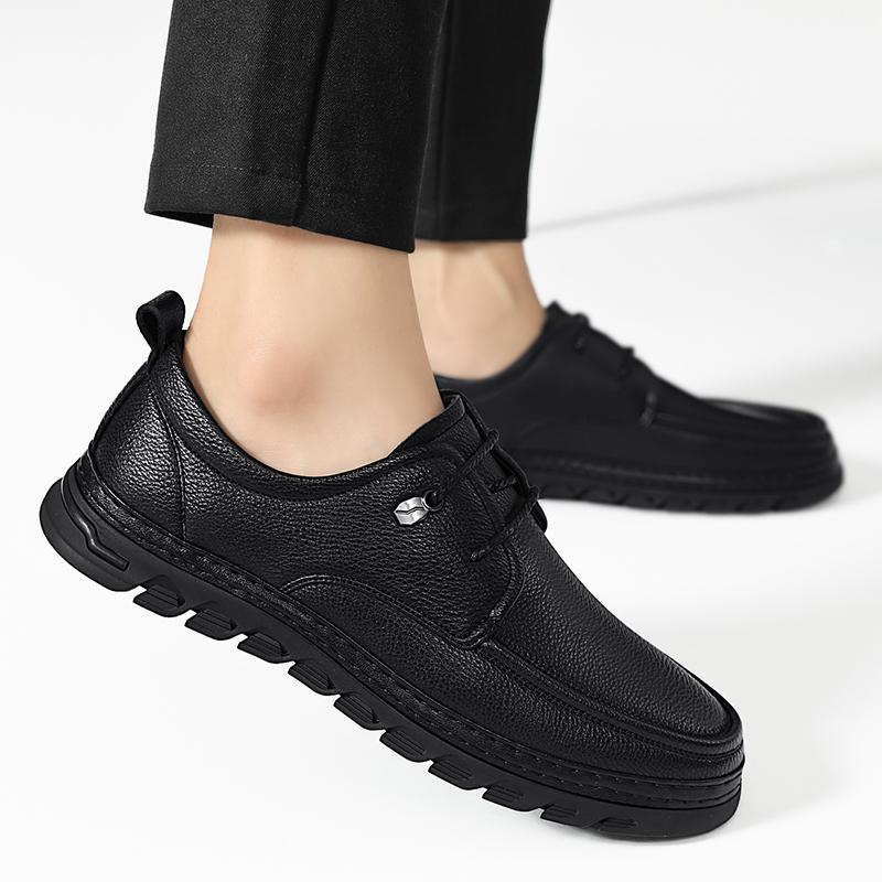 Business Men's Shoes Minimalist Versatile and Comfortable Style Formal Party Office Dad Black Shoes Quality New