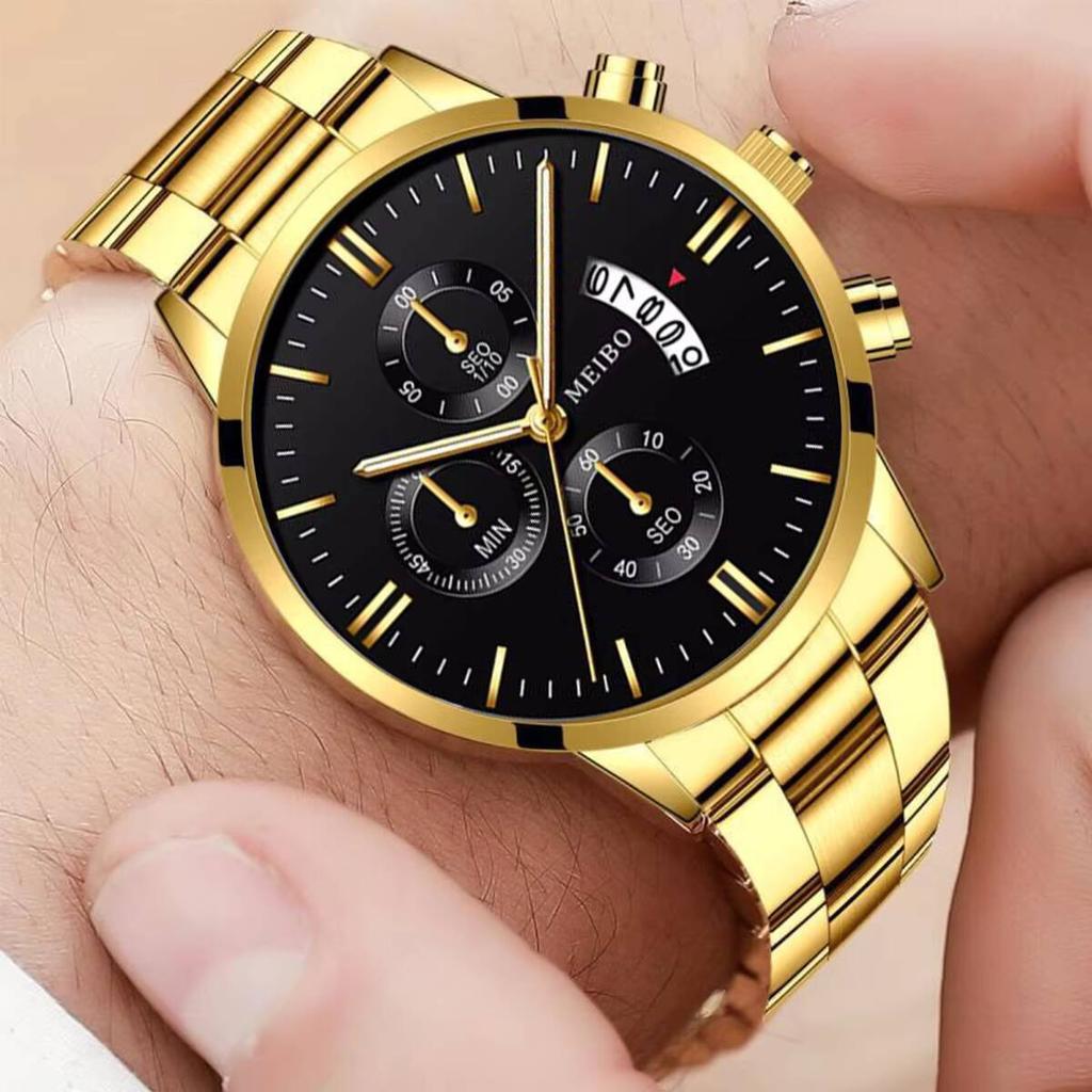 3PCS/Set Luxury Men Business Watches Fashion Calendar Quartz Watch Reloj Hombre