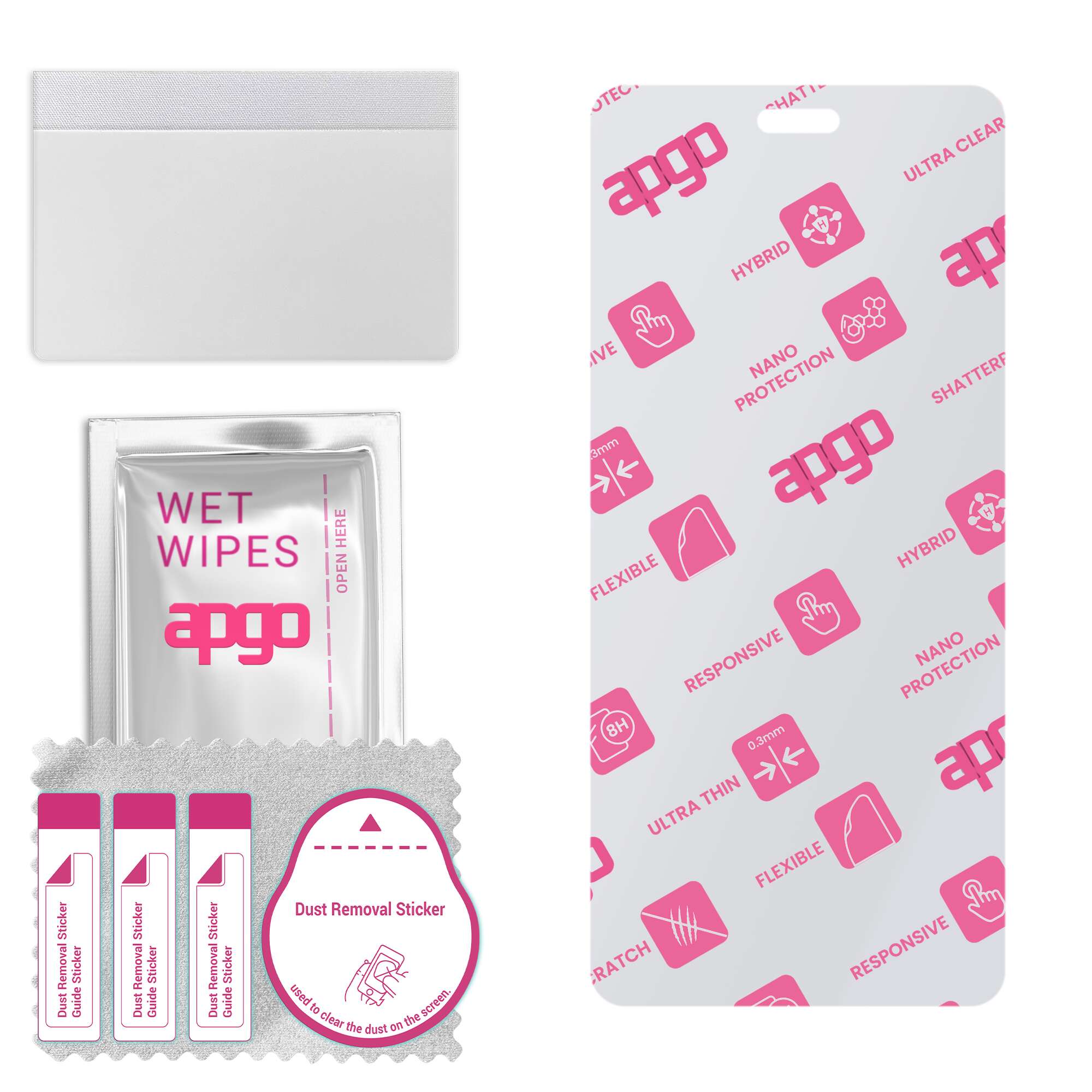 

apgo Ultra-Clear Hybrid protective glass compatible with Xiaomi Civi 2, flexible nano glass, great replacement for tempered glass, scratch-resistant,