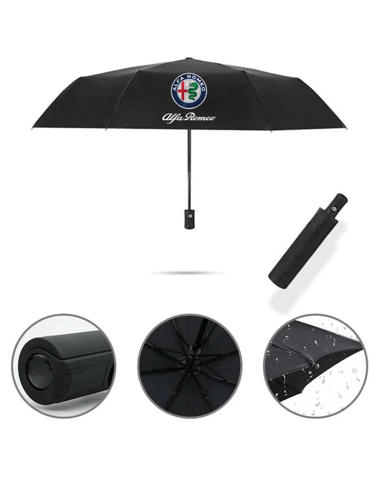 CZHHO1 Car Black Glue Fully Automatic Umbrella UV Resistant Folding For Alfa Romeo giulietta 159 mito giulia stelvio 147 Accessories