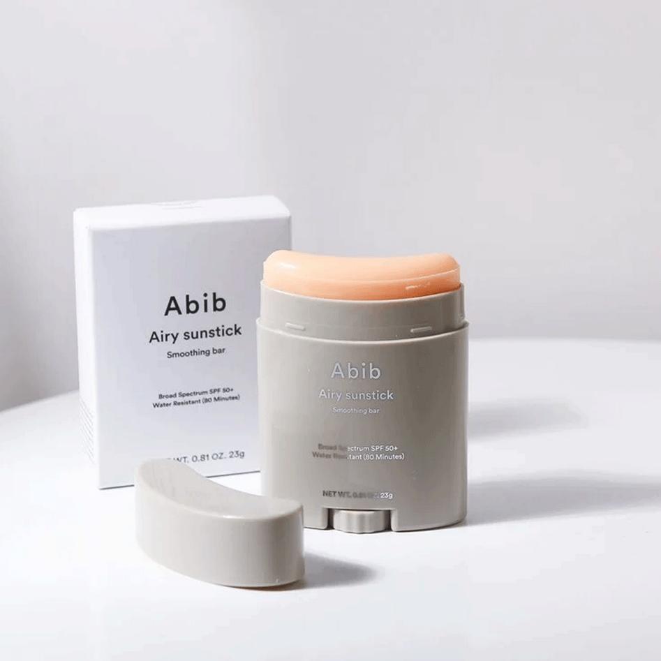 ABIB Airy Sunstick Smoothing Bar 23g / Reef-safe and Waterproof Formula, Semi-matte Finish, Moisturizing, Korean Cosmetics, Kbeauty