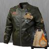 Men Motorcycle Jacket PU Leather Jacket Winter Thick Warm Cashmere Coat Casual Slim Motorcycle Jacket