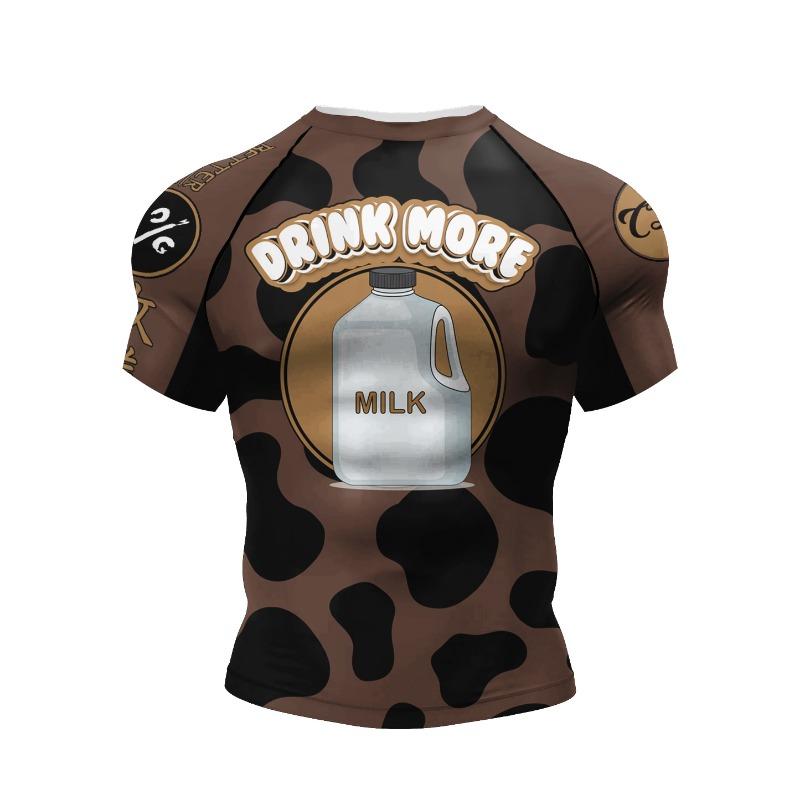 Persönliches beliebtes Design Sublimation Kurzarm Schwarz No Gi BJJ Jiu Jitsu Rashguard Kampf BJJ Mma Rash Guard Shirts für Männer
