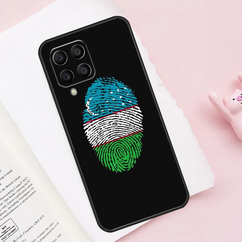 Uzbekistan Flag Coat Of Arms Case For Samsung Galaxy M15 M35 M55 M51 M31 M21 M11 M16 M36 M56 M53 M12 M32 M52 M14 M34 M54