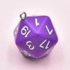 Geometric Acrylic 20-Sided Dice Pendant Bag Charm