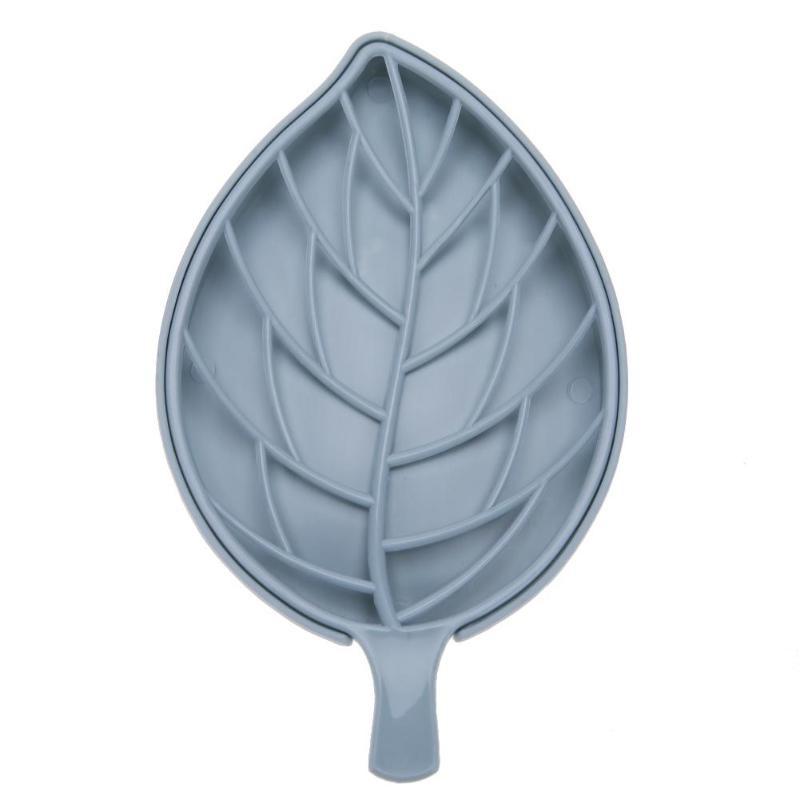 3 Farben Kreative Blattform Kunststoff Doppelschicht Seifendose Schale Badezimmerzubehör Aufbewahrung Teller Tablett Halter