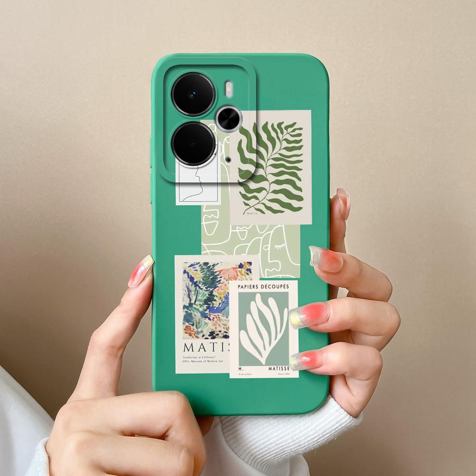 Case For Oppo A5 Pro Realme Narzo 10 30 60 C75x 14X 14 14T P3 For Beautiful Leopard Print Patterns Liquid Silicone Anti Fall Durable Covers Oppo Shell