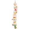 Bird Chewing Toys Colorful Natural Calcium Supplement Teeth Grinding Parrot Cuttlebone Chew Toy with Bell XL