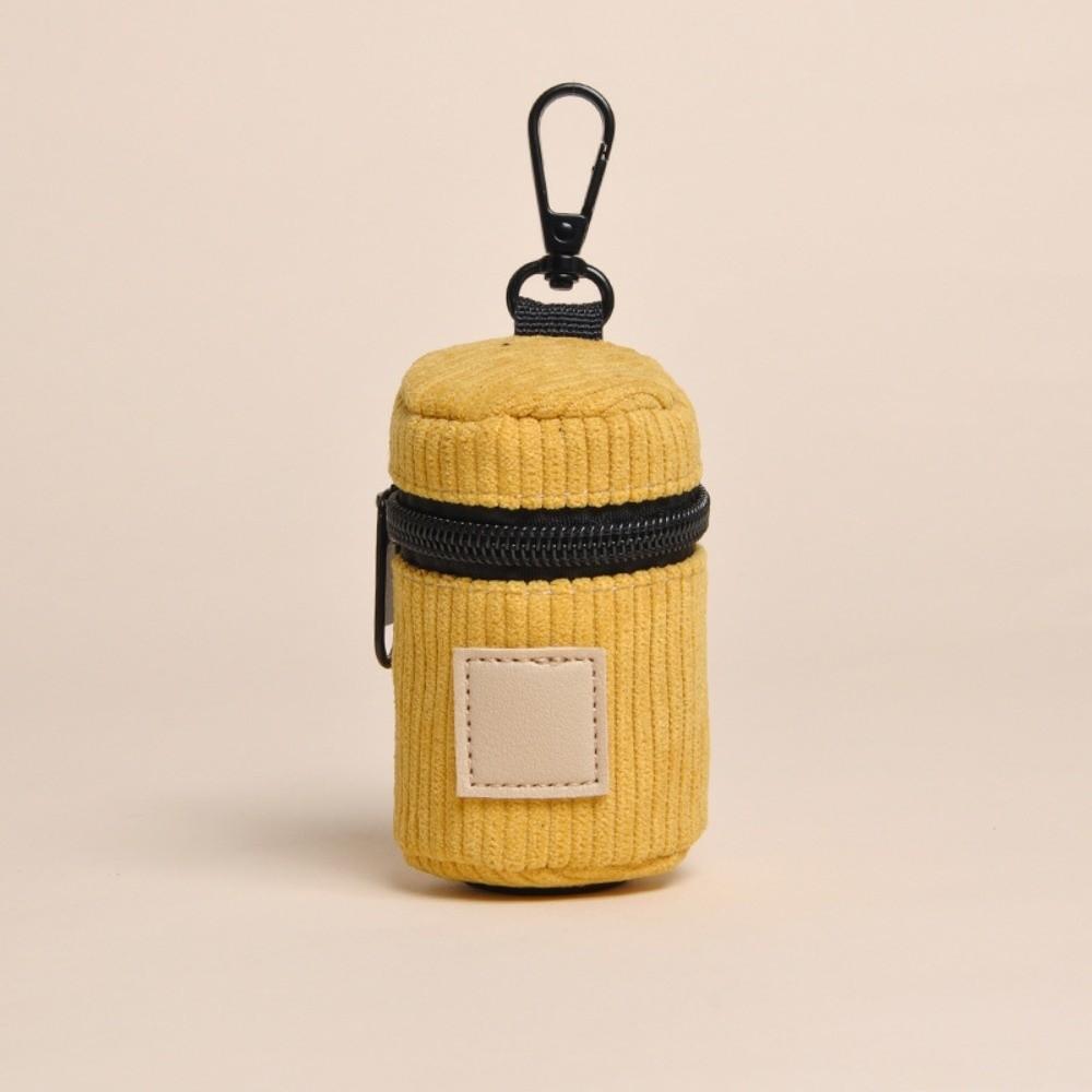 

Corduroy Waste Bag Holder Multi-color Poop Bag Organizer New Dog Poop Bag Dispenser Pet Supplies жовтий