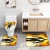 3pcs Lightning Adam Pattern Flannel Nonslip Absorbent Washable Decorative Bathroom Home Toilet Seat Cover Mat