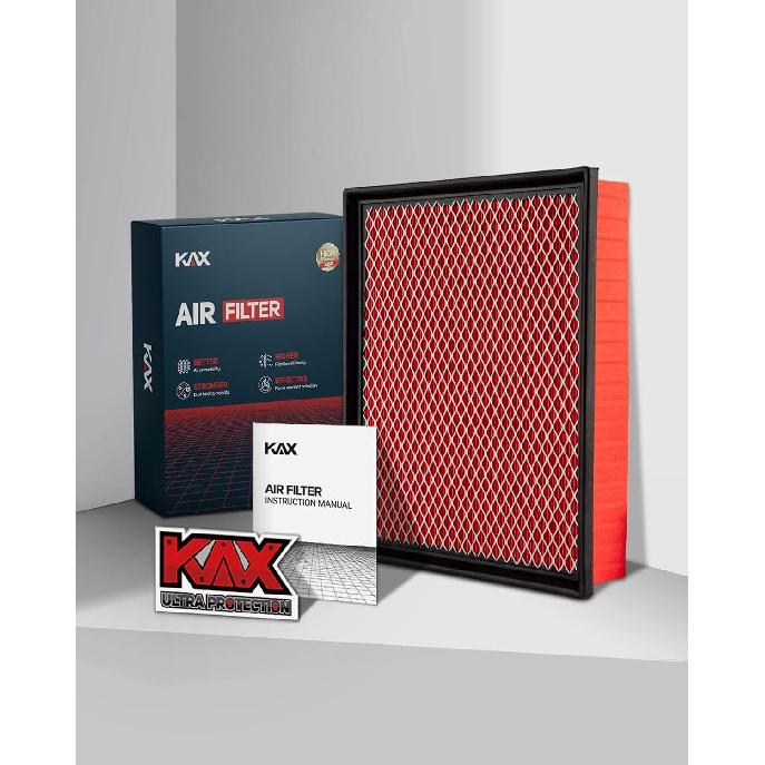 KAX Premium Engine Air Filter, GAF027 (CA8755A) Replacement for Silverado, Suburban, Sierra, Yukon, Avalanche 1500/2500/3500, Tahoe, Escalade