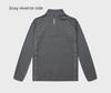 Men's Quick-Dry Breathable Long-Sleeve Fitness Shirt with Zipper Collar