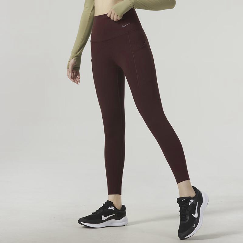 Nike High-Waisted Slim-Fit Casual Sports Pants Women Bottoms Deep-Brown DQ5898-227