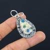 Daughters Day Deal 925 Sterling Silver Pear Natural K2 Jasper Bezel Wife Pendant