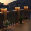 Square Solar Column Light Solar Powered Outdoor Garden Lamp  Deck Patio