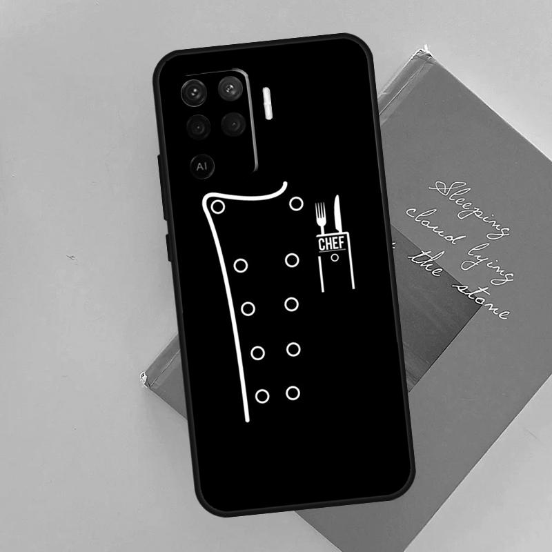 

Baking Cook Chef Phone Case For Oppo A74 A53 A54 A94 A15 A16 A17 A52 A72 A76 A96 A57S A58 A78 A98 Back Cover OPPO A96 4G