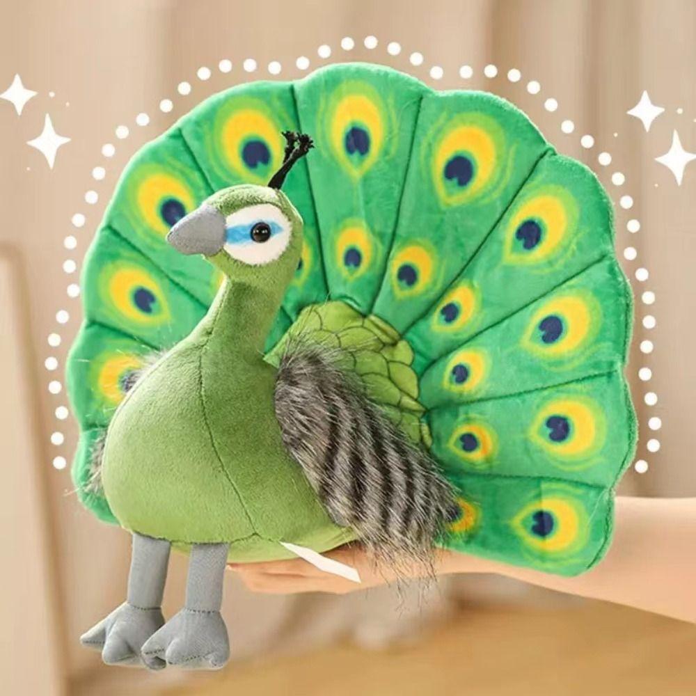 30cm Peacock Plush Doll Spreads Tail Baby Peacock Plush Toys  Children