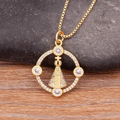 

Nidin New Classic Gold Plated Copper Zircon Necklace For Women Girls Jewelry Heart Pendant Fine Wedding Birthday Romantic Gift