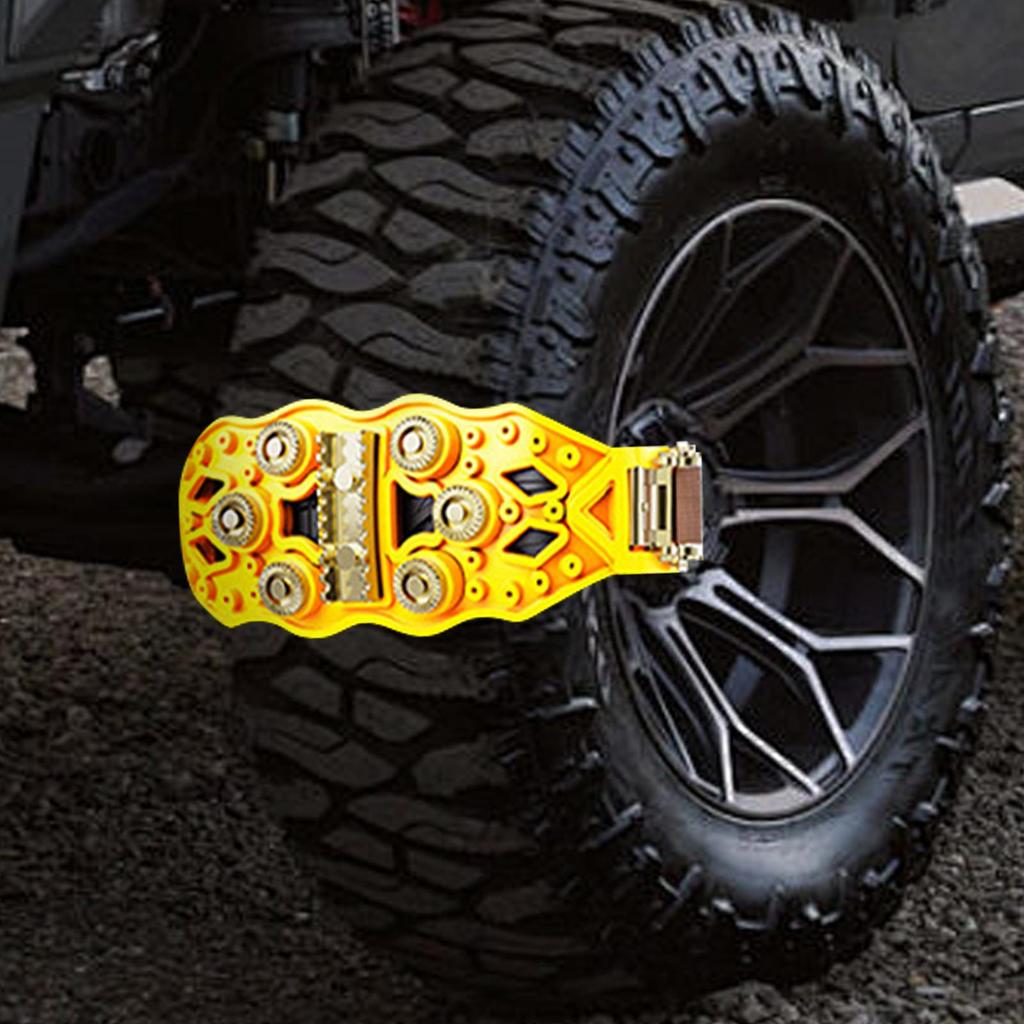 Tire Chains For Trucks Heavy-Duty Anti-Slip Cleats Spikes Quiet Tire Chains For Cars For Ice Winter Hiking Trailer Offroad Lawn
