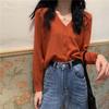 Korean Style V-Neck Knit Cardigan with Sleeves - Women's Versatile Short Sweater Coat for Spring & Autumn