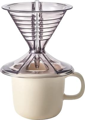 Marna Dripper and Mug Set Coffee Cup Ready To K767W (1-2 cups/130ml/White) (with Leaflet)