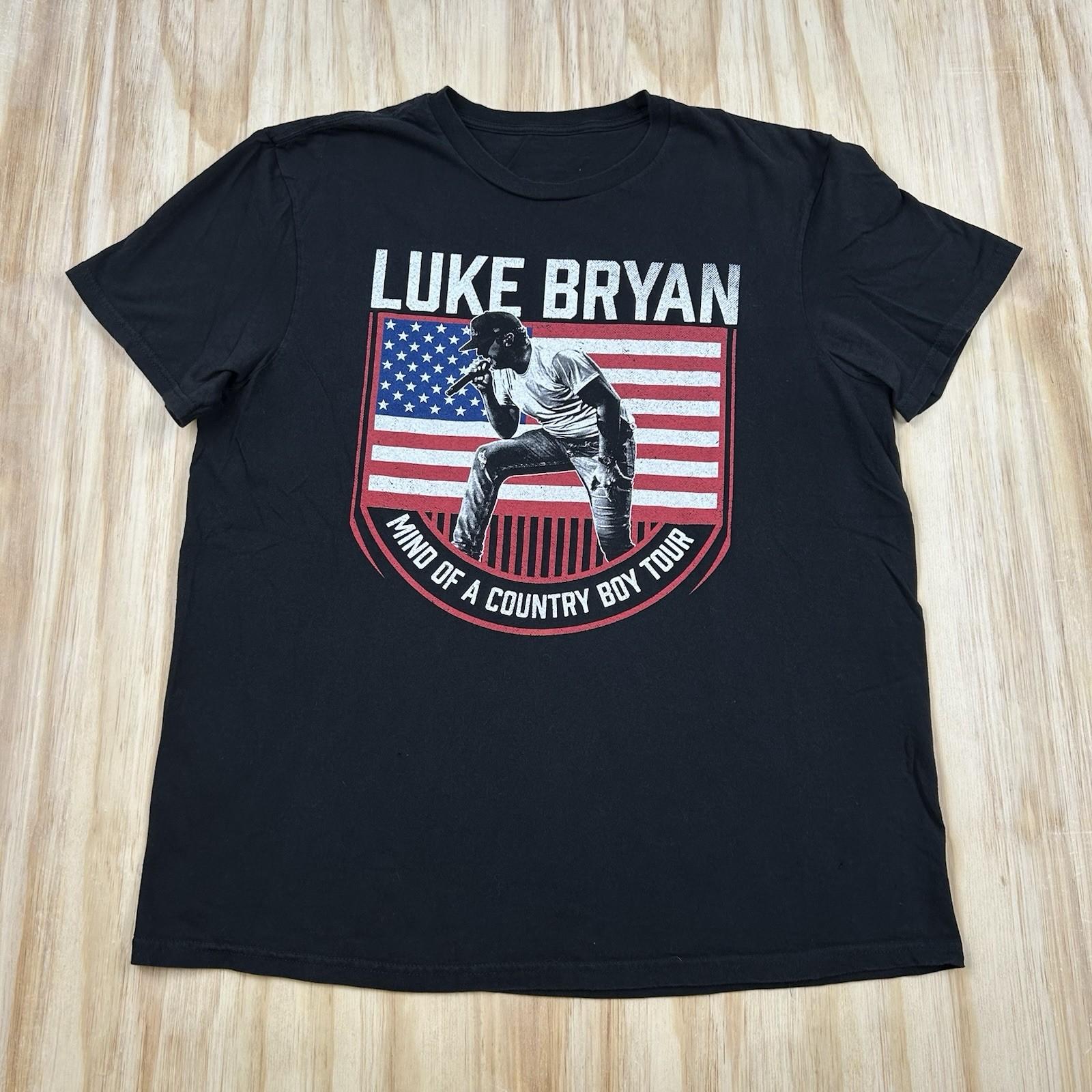 Luke Bryan Mind Of A Country Boy Tour T Shirt XL Boxy Black Country Concert Unisex T-Shirt XXXXL