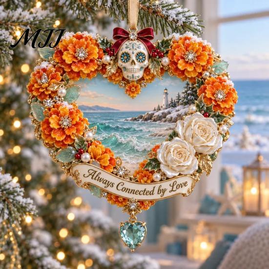 Vnitřní bytové doplňky Ozdoba na Den mrtvých, Mexická květinová kostra Závěsná dekorace, Akrylové Potřeby pro oslavu Festivalu Dia De Los Muertos
