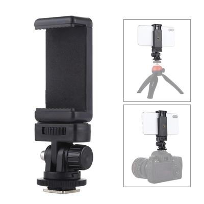 PULUZ 1/4 Zoll Schraubgewinde Kaltschuh-Stativadapter mit Telefonklemme