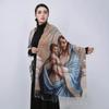 Autumn And Winter New Madonna Printing Imitation Cashmere Thickened Long Scarf Warm And Versatile With Shawl Women'S Scarf