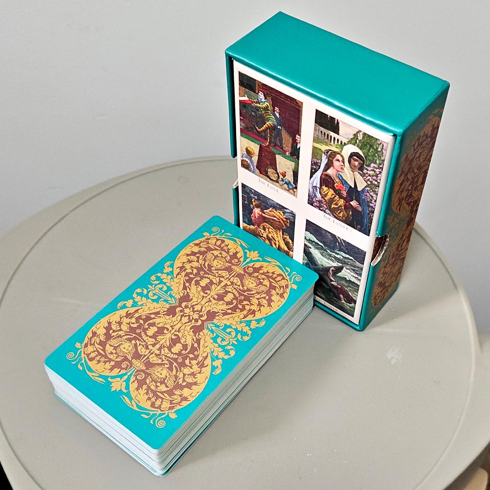 The Victorian Romantic Tarot Deck - 78 Pcs Elegant 19th Century Art Tarot Cards 12*7cm In Rigid Box, Double-embossed Cardstock