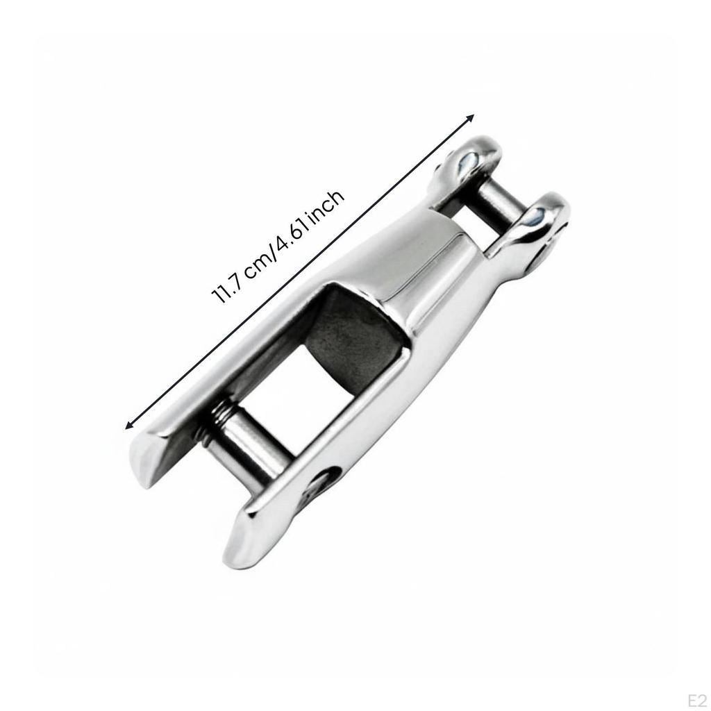 Anchor Shackle OnePiece Metal Clevis Silver Finish Stainless Steel Connector 68mm