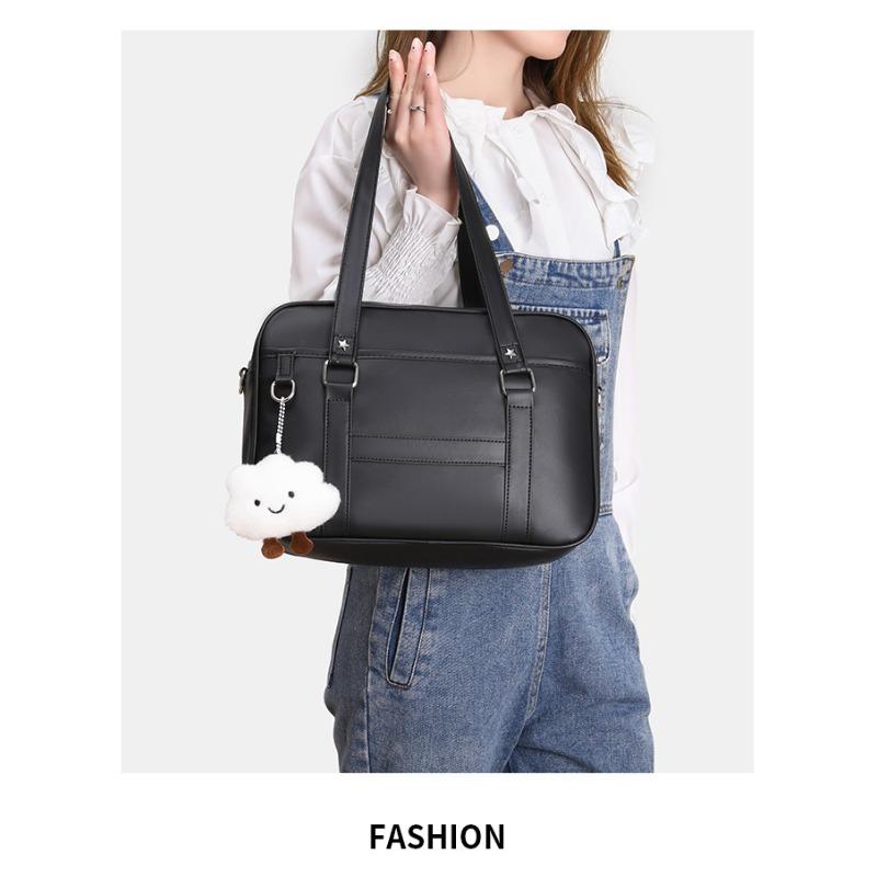 College Style Uniform Bag Two-dimensional Shoulder Bag Women's Oblique Span Bag Commuter Bag Simple Handbag