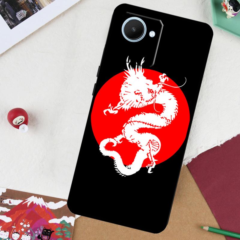 

Стиль японского дракона Для Realme 13 Pro Plus 14 12 10 11 GT 6 5 6T GT7 Pro C51 C21Y C25S C75 C67 C61 C53 C55 Чехол Realme 12 Pro