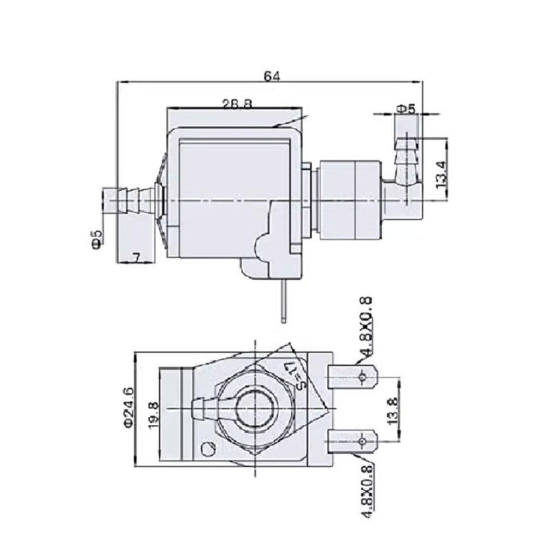 15W Plunger Solenoid Pump Electromagnetic Pump Solenoid Valves Suitable for High Temperature Steam Ironing Machines