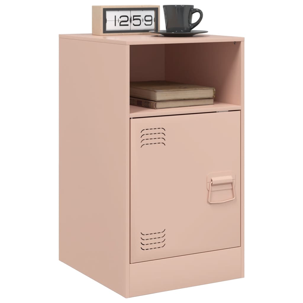 Pink Nightstand 34.5 x 39 x 62 cm Steel