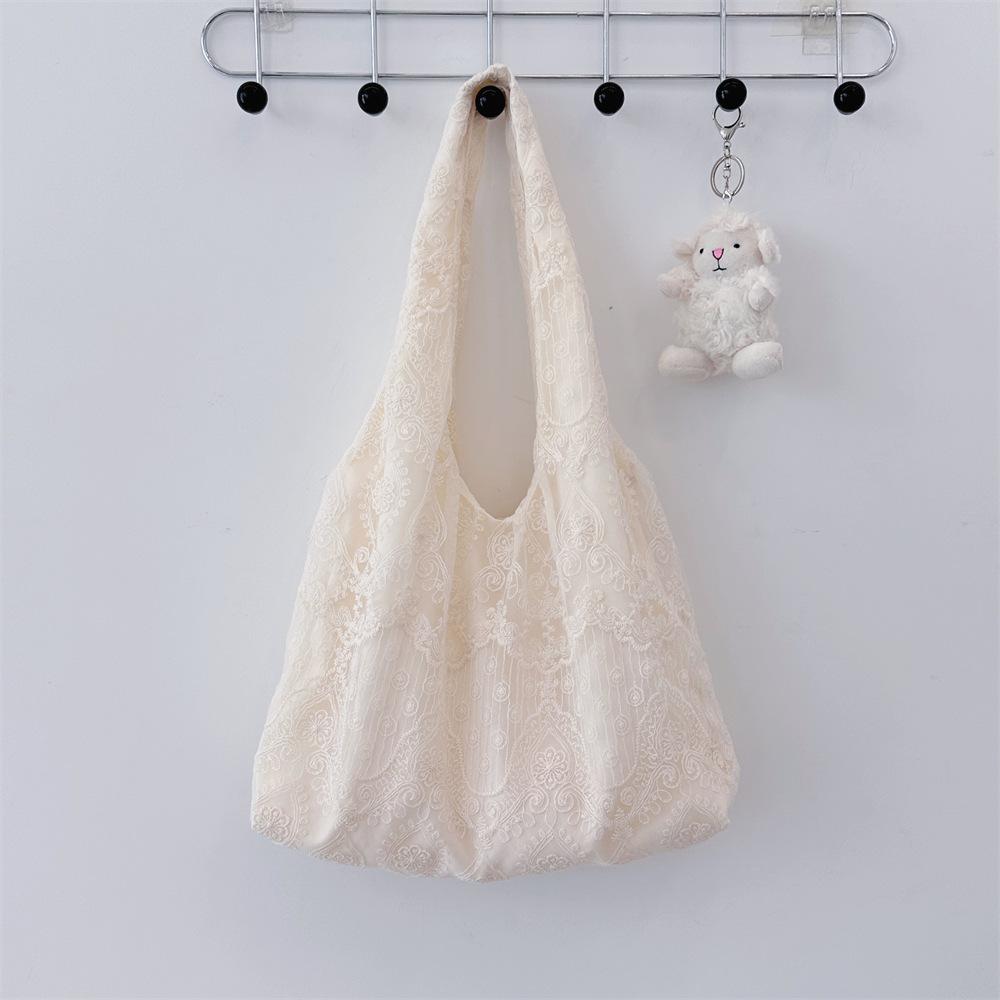 Korean Style, Gentle, Shoulder Bag, Lace Vest Bag, Female, Student Backpack for Class, Shopping Bag for Shopping