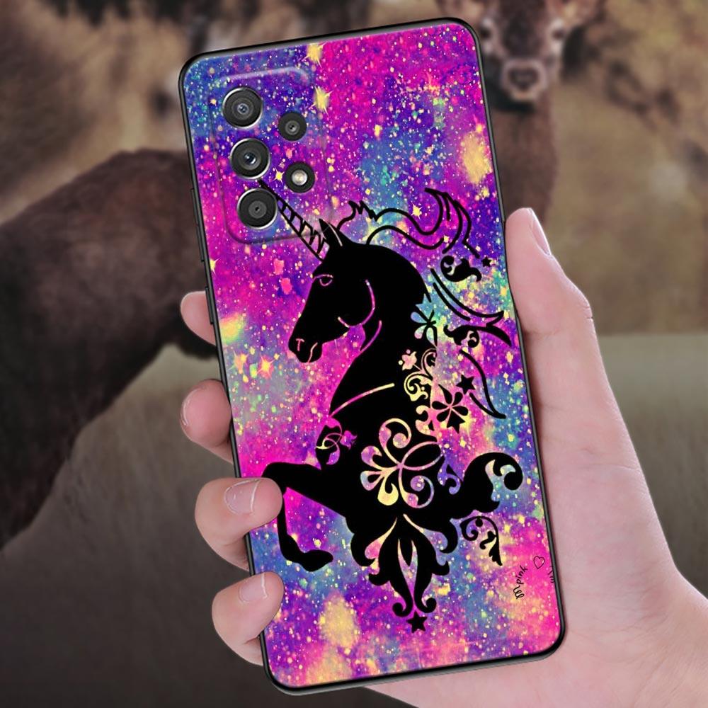 Cute Rainbow Unicorn Phone Case For Samsung Galaxy A57 A56 A37 A55 A36 5G A26 A54 A52 A35 A34 A25 A17 A16 A15 A07 A06 Soft Cover