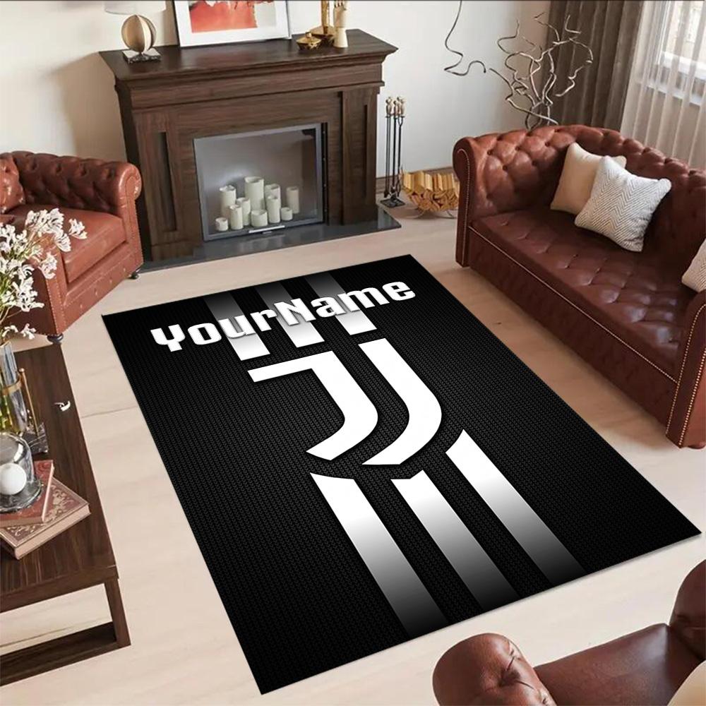 Juventus Customized Name Area Rug Perfect for Study Room Playrooms Kitchen Decorate Room Antislip Carpet Office Home Decor