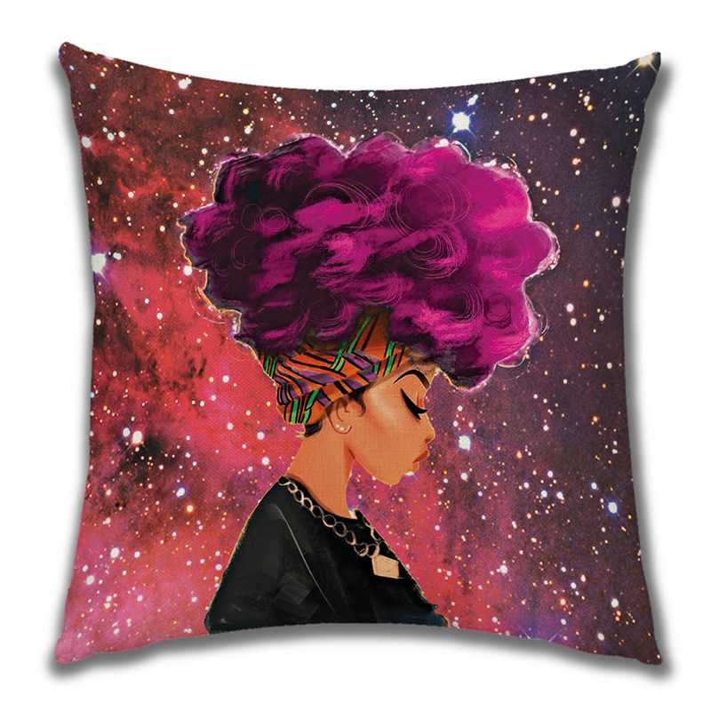 Abstract Painting Africa Cus on Cover African Woman Home Decor Pillow Case Gallery Exotic Ethnic Stye Linen Cus on Cover
