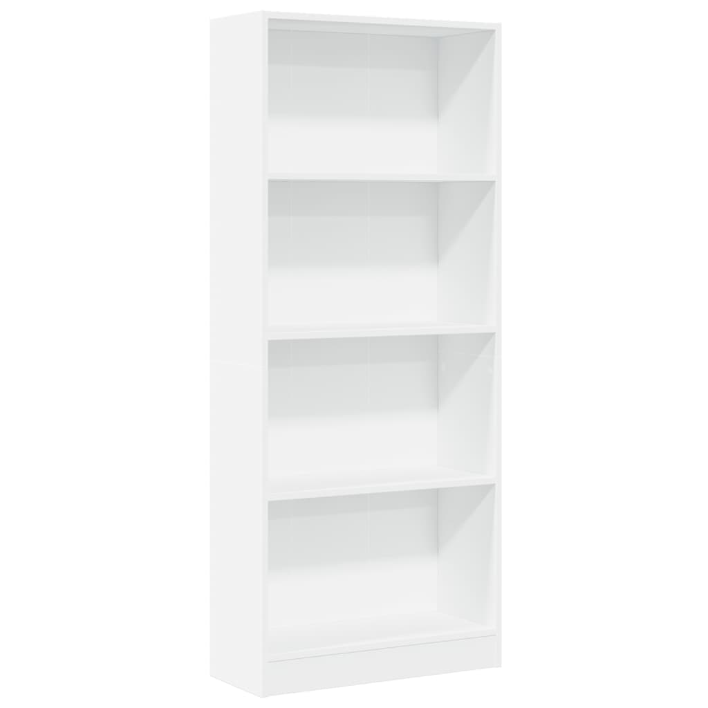 Bücherregal Weiß 60 x 24 x 143 cm Spanplatte