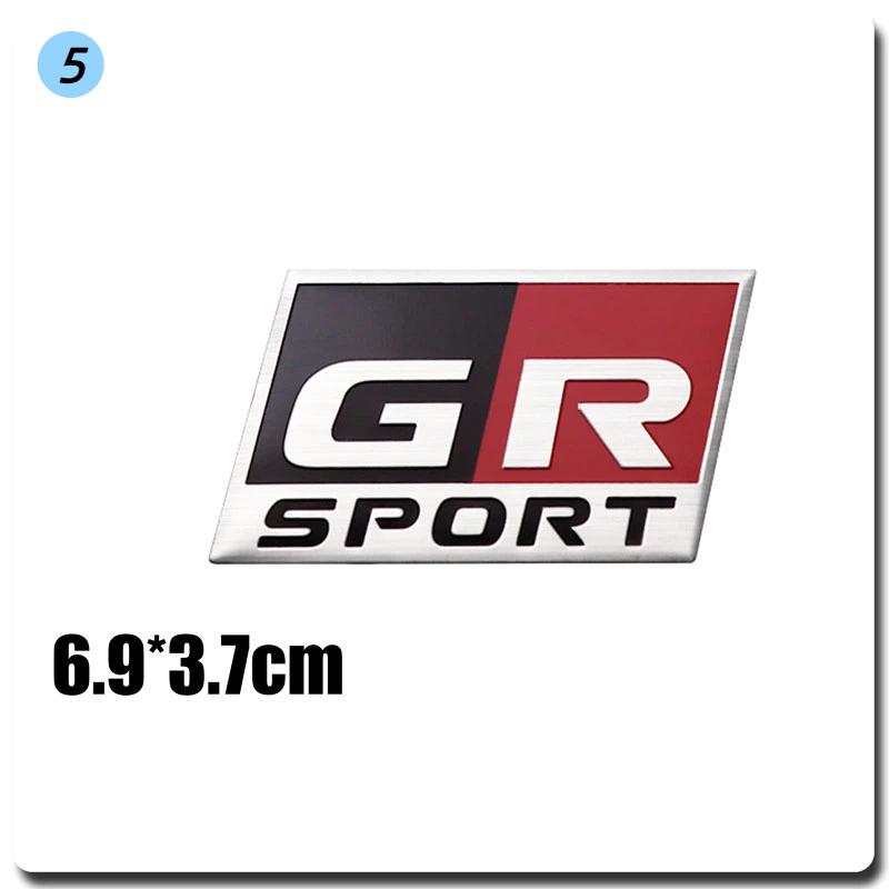 3D Aluminum GR GAZOO RACING Emblem, Auto Steering Wheel Side Body Trunk Fender Sticker for Yaris Prado Rav4 Prius