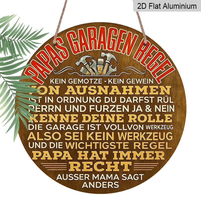 

2D Flat Aluminum Father s Day-themed Wall Hangings in Various Sizes. Featuring Fun Garage-themed Quotes, These Make The Perfect Choice for Home 7.87×7.87inch