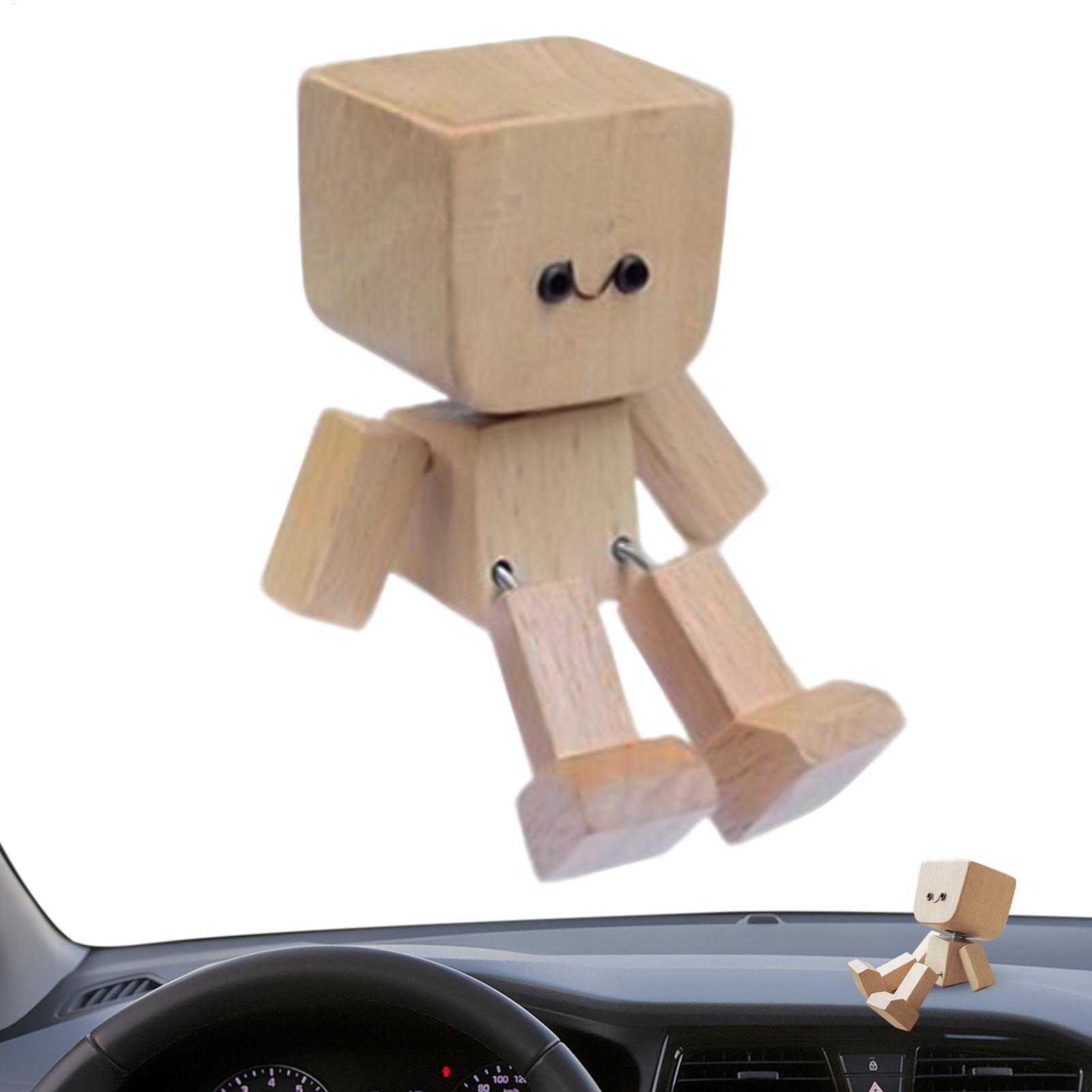 

Car Dashboard Decorations Shaking Feet Wooden Doll With Magnetic Base 12 Changeable Expression Cute Accessories Auto Interior China Mainland